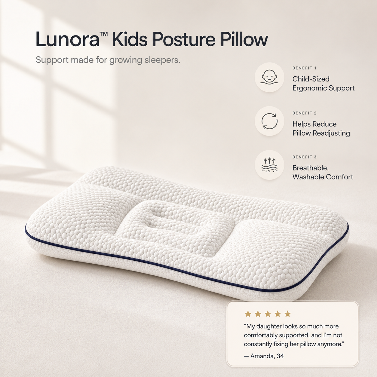 Lunora™ Kids Posture Pillow