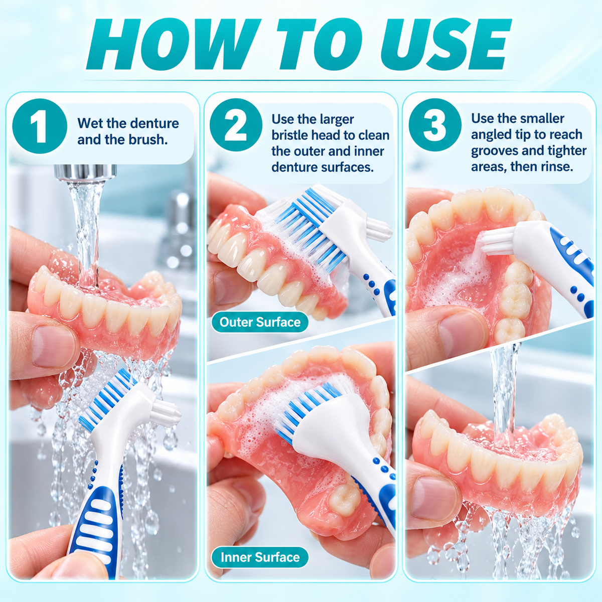 Runeax Denture Cleaning Brush